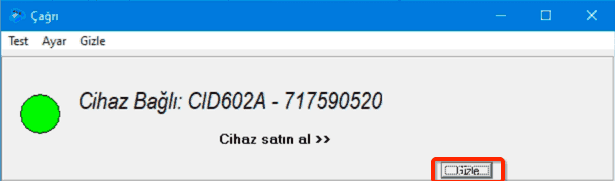 CID Web penceresini arka plana alma adımı