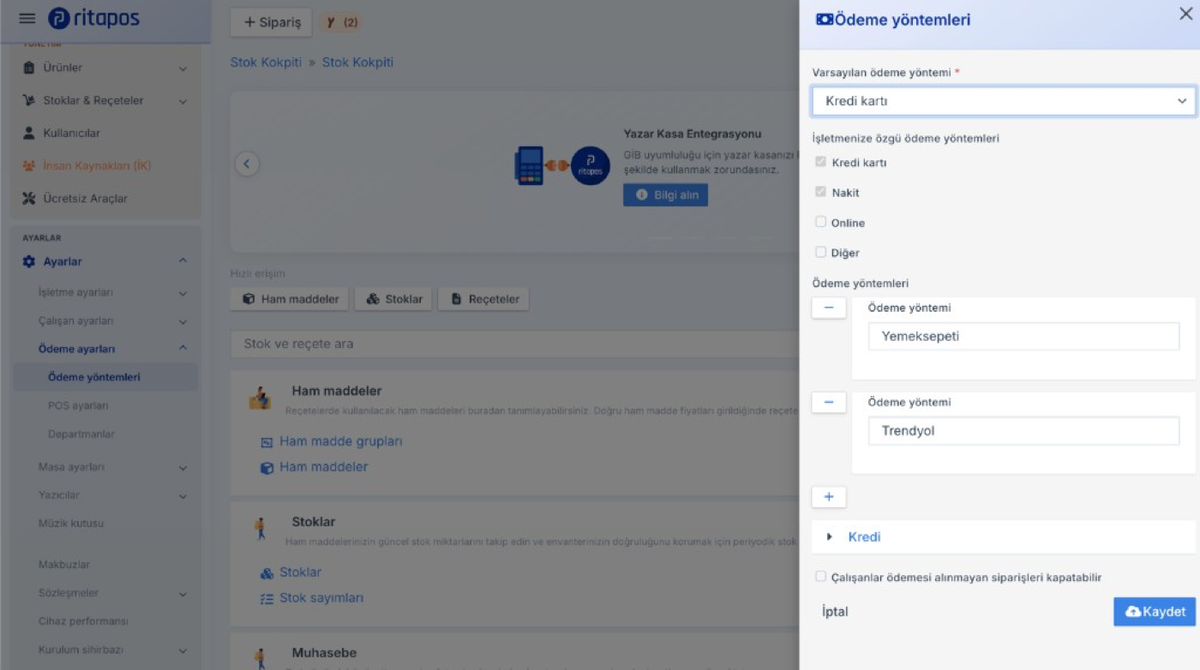 Payment methods