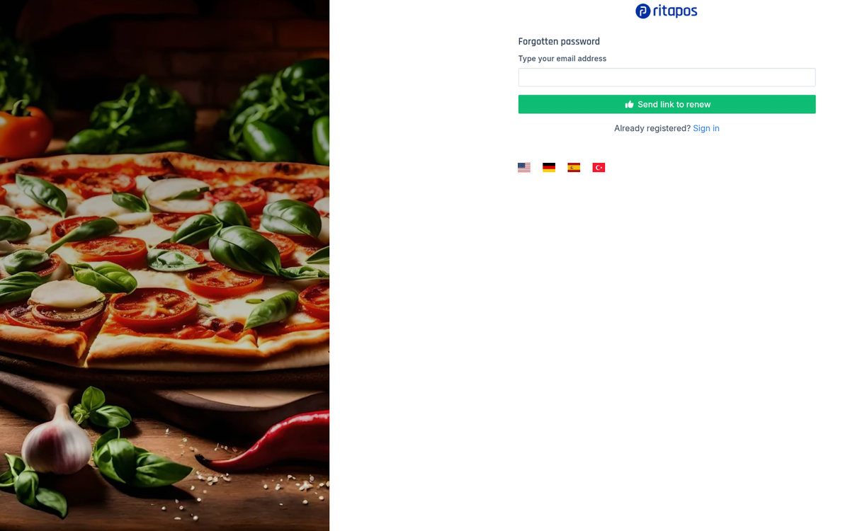 Forgotten password form