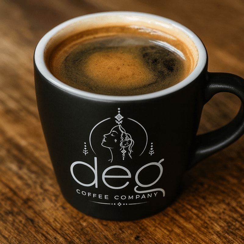 Double espresso product photo generated with Ritapos AI