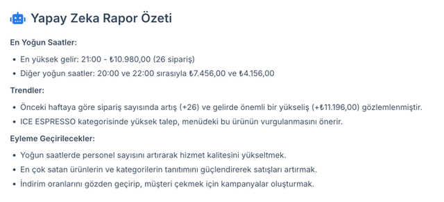 Rapor Değil Analiz